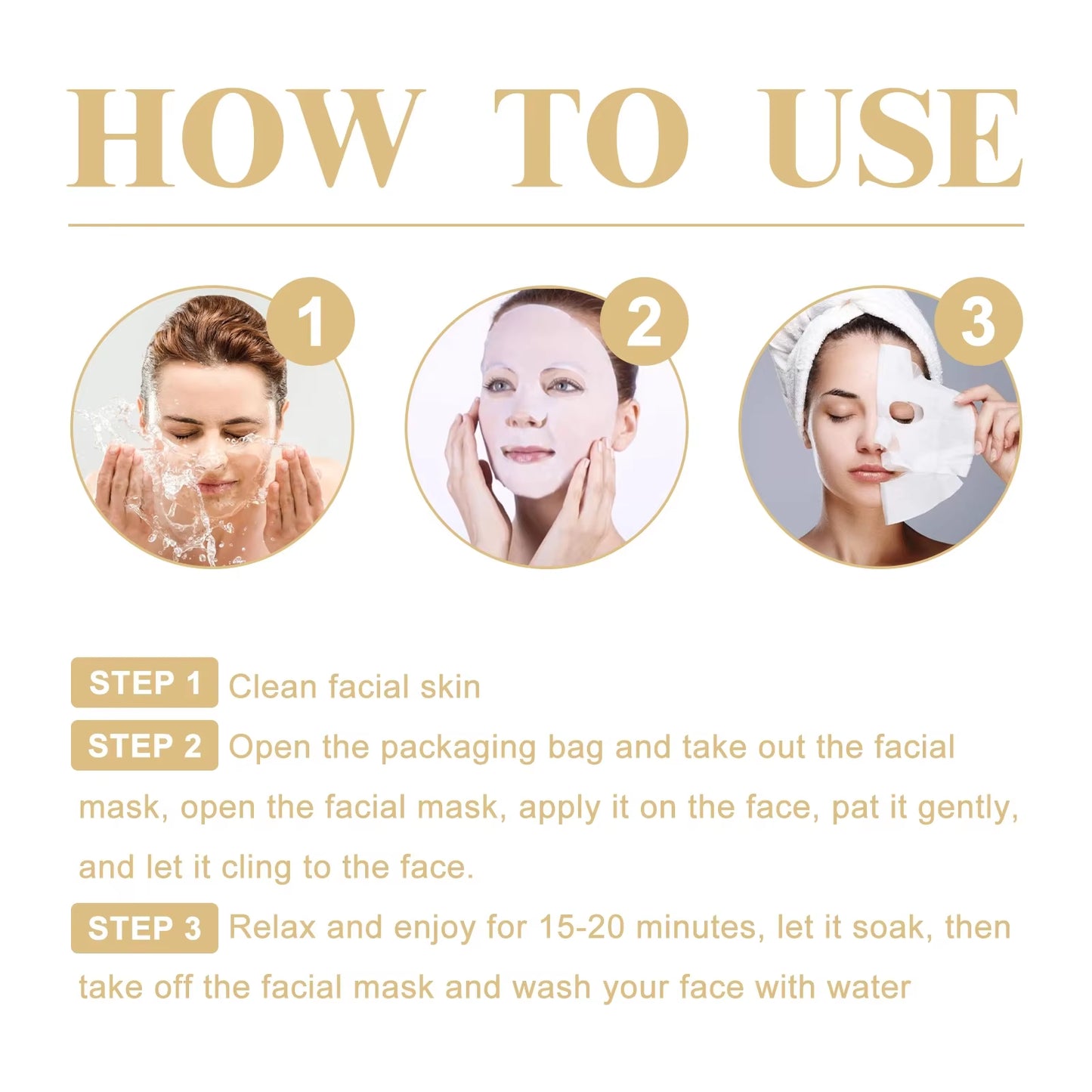 10PCS Collagen anti Wrinkle Facial Mask anti Aging Fade Fine Lines Firm Skin Moisturizing Brightening Skincare Korean Cosmetics