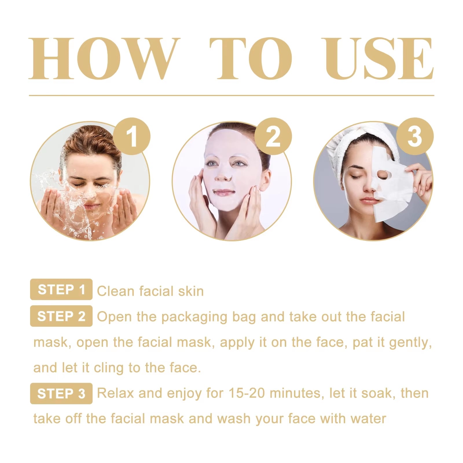 10PCS Collagen anti Wrinkle Facial Mask anti Aging Fade Fine Lines Firm Skin Moisturizing Brightening Skincare Korean Cosmetics